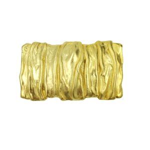 Kimberlee Keller Belt Buckle Ruched Gold Plated Vintage 1980s